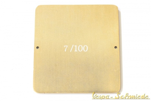 Plakette "Vespa World Days 2021" - Graublau - Limitiert auf 100 Stück weltweit!